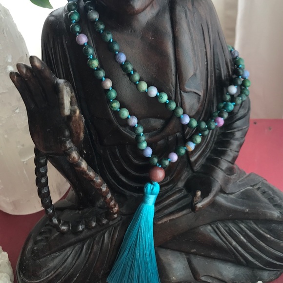 Rare colored Apatite meditation mala necklace✨ - Picture 3 of 11